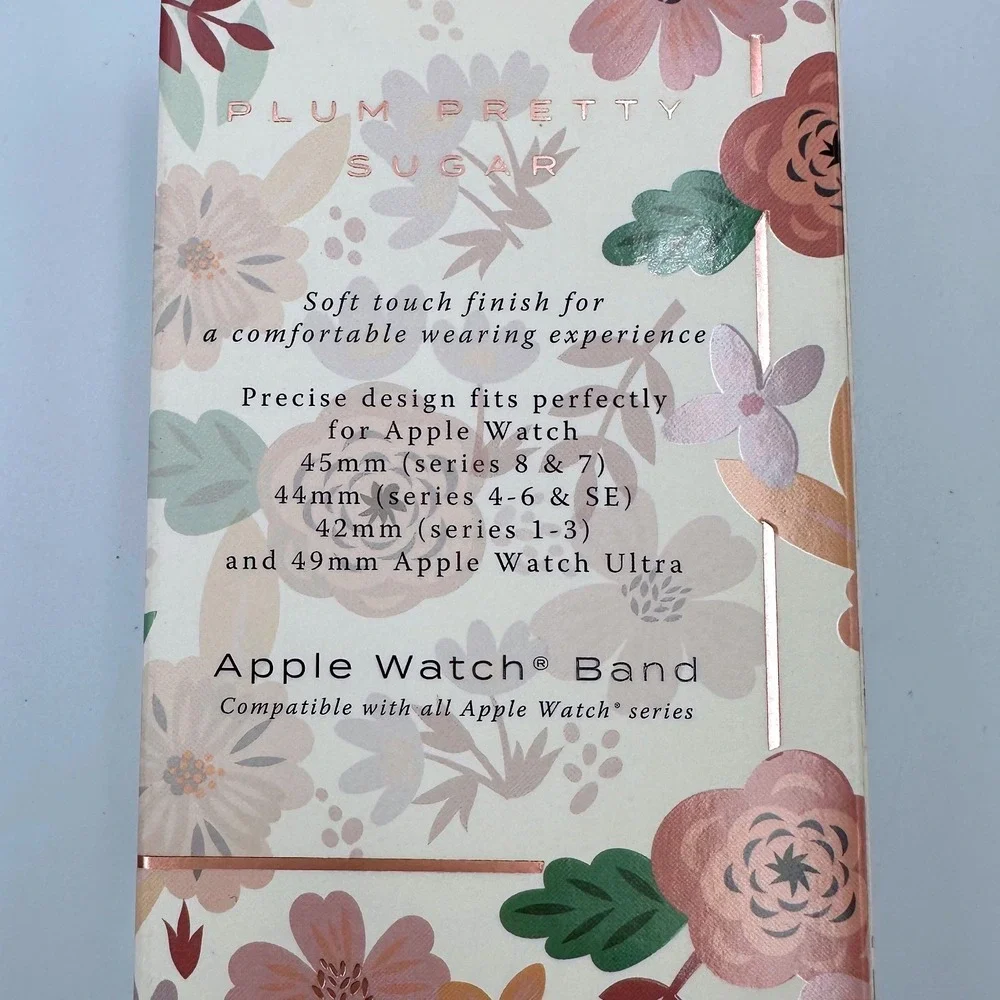 Plum Pretty Sugar Apple Watch Band Pink 42 44 45 49 mm Series 1-8 SE Ultra NEW